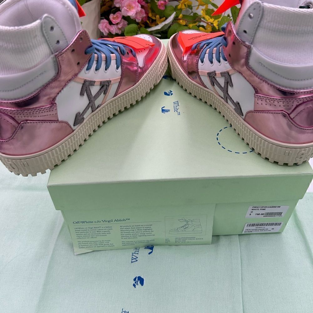 Women’s off white special edition high top sneakers size 40 made in Italy - Picture 11 of 11